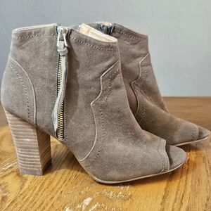 XOXO "Barron" (122267) Open Toe Western Booties Brown Size 7.5
